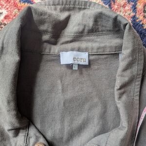 ecru cotton military-inspired cotton jacket size L - NWOT